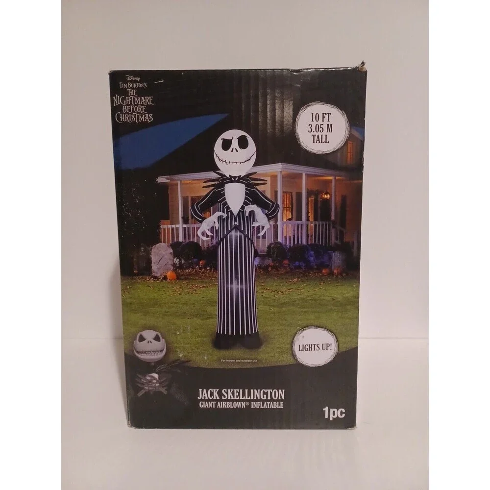 10FT Disney The Nightmare Before Christmas Jack Skellington Gemmy Inflatable NEW